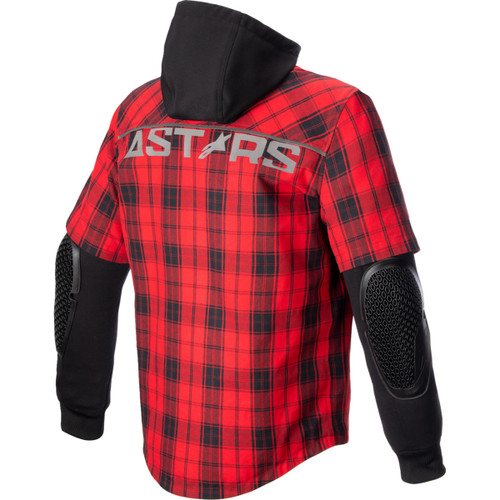 Alpinestars #4300424-3136-XL - MO.ST.EQ Tartan Jacket - Red/Black - XL