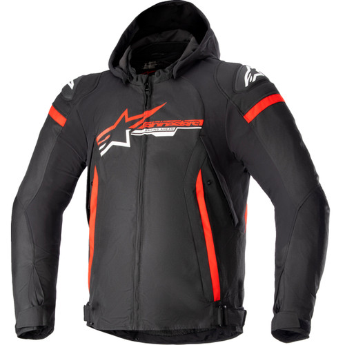 Alpinestars #3206423-1342-M - Zaca Waterproof Jacket - Black/Bright Red/White - Medium