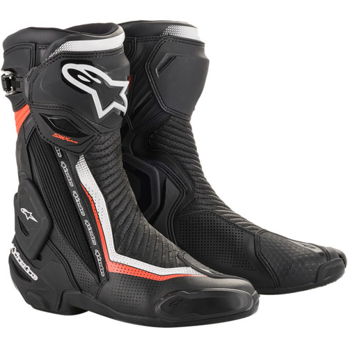 Alpinestars #2221119-1231-44 - SMX Plus Vented Boots - Black/White/Red - US 9.5 / EU 44