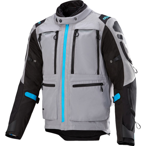 Alpinestars #3204423-9117-M - Ardent 3in1 Adventure Touring Jacket - Gray/Black/Blue - Medium