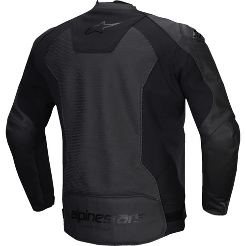 Alpinestars #3103625-1100-52 - Faster v3 Airflow Leather Jacket - Black/Black - US 42 / EU 52