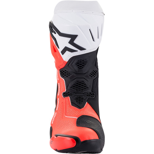 Alpinestars #2220121-124-44 - Supertech R Vented Boots - Black/Fluorescent Red/White - US 9.5 / EU 44