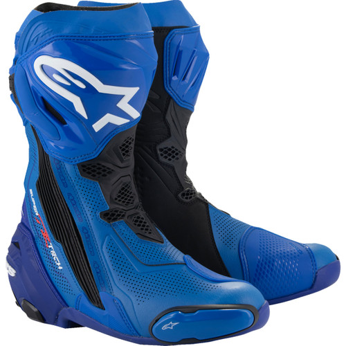 Alpinestars #2220121-713-44 - Supertech R Vented Boots - Blue/Black - US 9.5 / EU 44