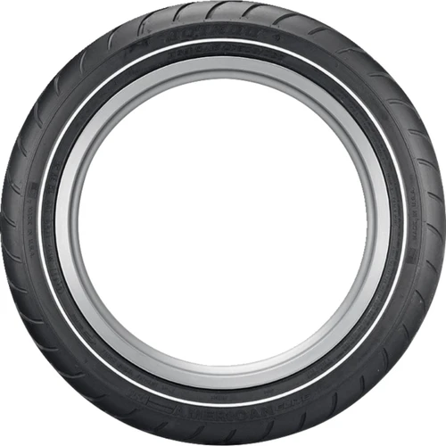 Dunlop #45131353 - Tire - American Elite - Front - MT90B16 - Narrow Whitewall - 72H
