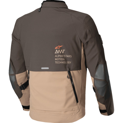 Alpinestars #3200425-8018-M - AMT-8 Stretch Drystar® XF Jacket - Dark Brown/Dark Khaki - Medium