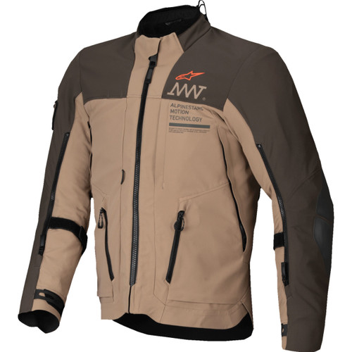 Alpinestars #3200425-8018-4XL - AMT-8 Stretch Drystar® XF Jacket - Dark Brown/Dark Khaki - 4XL