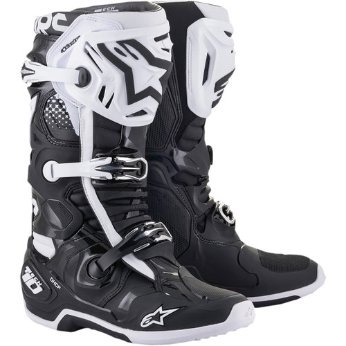 Alpinestars #2010020-12-7 - Tech 10 Boots - Black/White - US 7 / EU 40.5