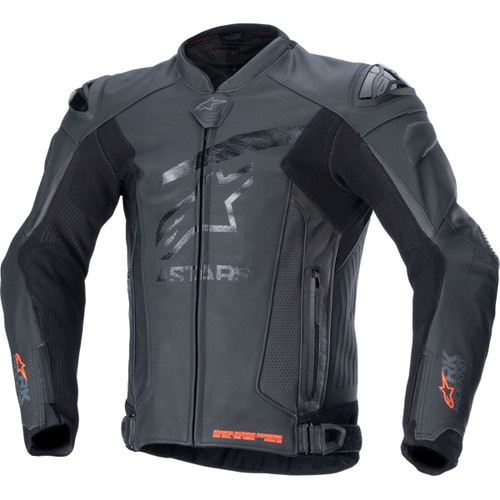 Alpinestars #3100324-1100-54 - GP Plus R v4 Rideknit® Leather Jacket - Black/Black - US 44 / EU 54