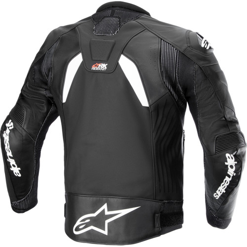 Alpinestars #3100324-12-52 - GP Plus R v4 Rideknit® Leather Jacket - Black/White - US 42 / EU 52