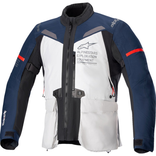 Alpinestars #3604124-9174-S - ST-7 2L Gore-Tex Jacket - Ice Gray/Dark Blue/Black - Small