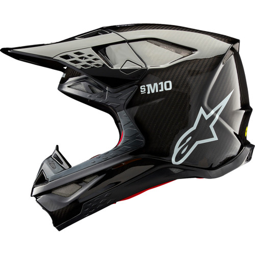 Alpinestars #8300323-1188-L - Supertech M10 Helmet - Solid - MIPS® - Gloss Black Carbon - Large