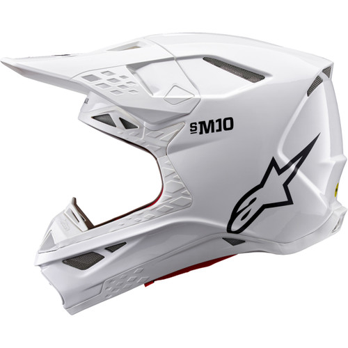 Alpinestars #8300323-2180-L - Supertech M10 Helmet - Solid - MIPS® - Gloss White - Large