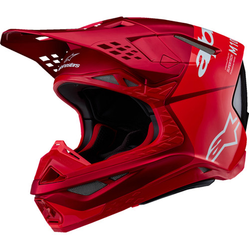 Alpinestars #8301023-3003-M - Supertech M10 Helmet - Flood - MIPS® - Red Fluo/Red - Medium