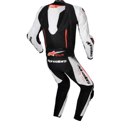 Alpinestars #3150125-233-58 - GP-R7 1-PC Leather Suit - White/Black/Red Fluo - US 48 / EU 58
