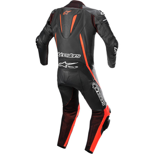 Alpinestars #3153022-1030-52 - Fusion 1-Piece Suit - Black/Red Fluo - US 42 / EU 52