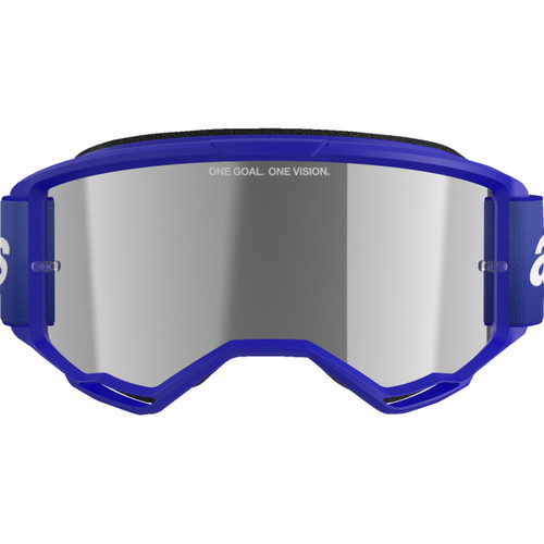 Alpinestars Goggles #5103225-7266 - Vision 3 Goggle - Wordmark - Blue - Silver Mirror Lens