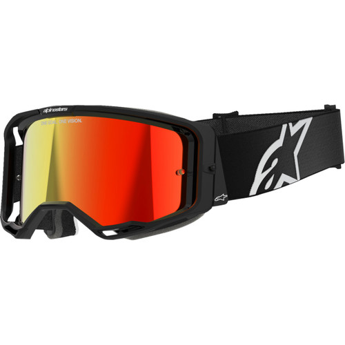 Alpinestars Goggles #5101625-1446 - Vision 8 Goggle - Corp - Black - Red Mirror Lens