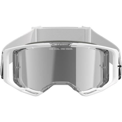 Alpinestars Goggles #5101625-2055 - Vision 8 Goggle - Corp - White - Silver Mirror Lens
