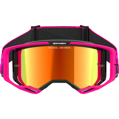 Alpinestars Goggles #5101625-3083 - Vision 8 Goggle - Corp - Pink - Red Mirror Lens