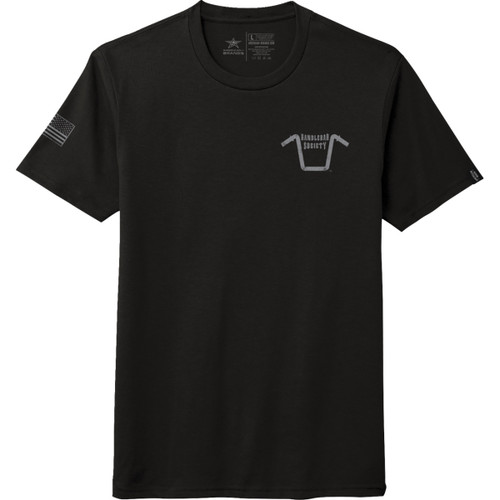 American Biker #ABBHANDLEBAR08T104B2 - Handlebar Society Perfect Weight T-Shirt - Black/Gray - 2XL