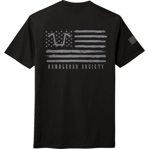 American Biker #ABBHANDLEBAR08T104B3 - Handlebar Society Perfect Weight T-Shirt - Black/Gray - 3XL