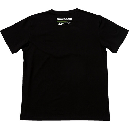 D'cor Visuals #80-119-4 - Kawasaki Racing T-Shirt - Black - XL