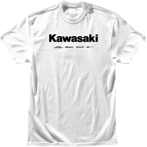 D'cor Visuals #80-120-4 - Kawasaki Racing T-Shirt - White - XL