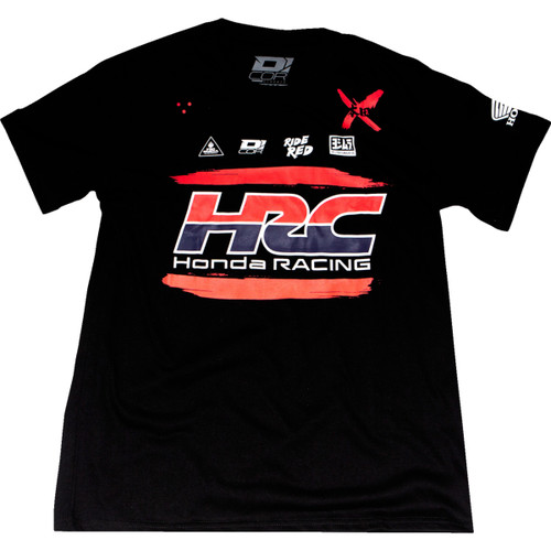 D'cor Visuals #80-124-2 - Honda HRC T-Shirt - Black - Medium