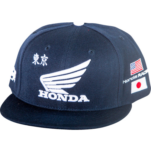 D'cor Visuals #70-137-1 - Honda Factory Wing Hat - Navy - One Size
