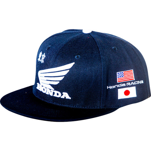 D'cor Visuals #70-137-1 - Honda Factory Wing Hat - Navy - One Size