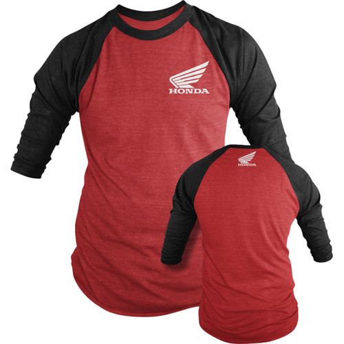D'cor Visuals #80-111-5 - Honda Long-Sleeve T-Shirt - Red/Black - 2XL