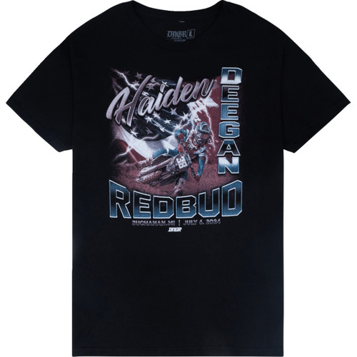 Deegan Apparel #DMTSS4012BLKS - Red Bud T-Shirt - Black - Small