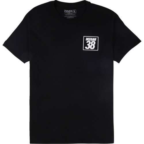 Deegan Apparel #DMTSS3027BLKL - Holeshot T-Shirt - Black - Large