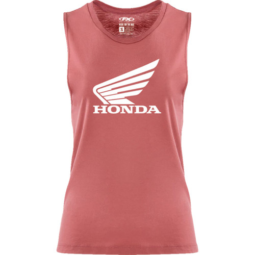 Factory Effex #27-87350 - Women's Honda Wing Muscle Tank Top - Paprika - Small