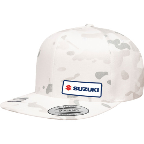 Factory Effex #27-86406 - Suzuki Snapback Hat - Camo White
