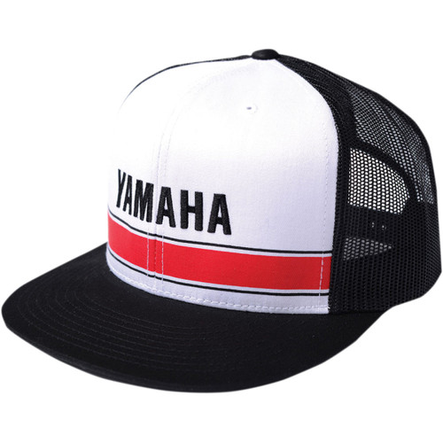 Factory Effex #18-86300 - Yamaha Vintage Snapback Hat - White/Black