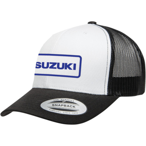 Factory Effex #25-86404 - Suzuki Throwback Hat - Black/White