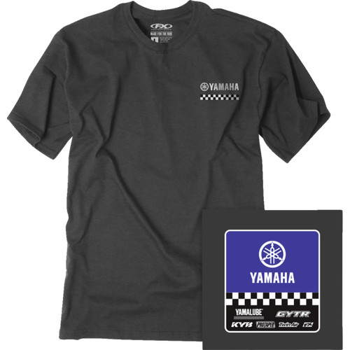 Factory Effex #27-87208 - Yamaha Starting Line T-Shirt - Heather Charcoal - 2XL