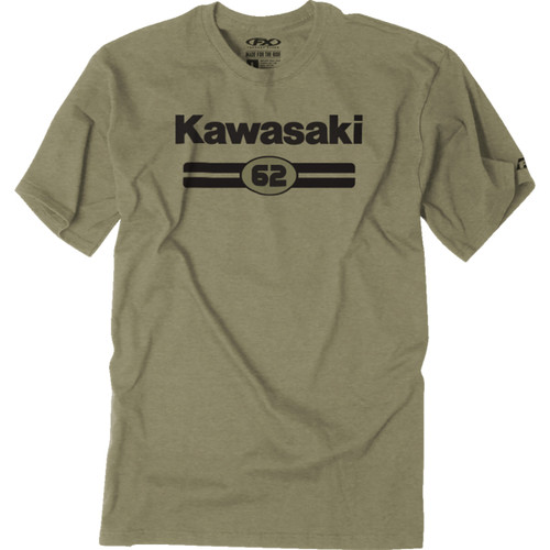 Factory Effex #27-87126 - Kawasaki Sixty Two T-Shirt - Heather Olive - XL