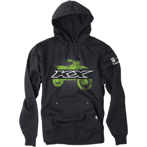 Factory Effex #19-83126 - Youth Kawasaki Hoodie - Black - XL