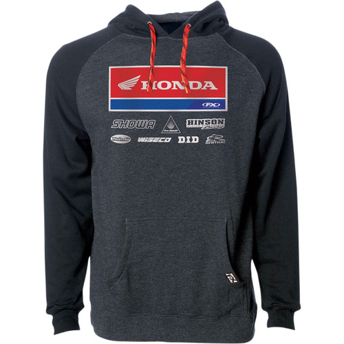 Factory Effex #24-88322 - Honda 21 Racewear Hoodie - Charcoal/Black - Medium