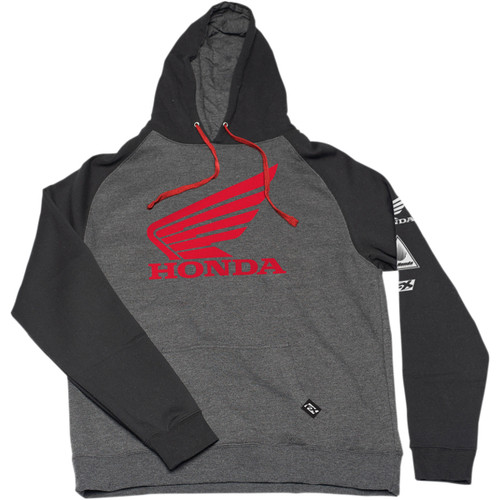 Factory Effex #22-88308 - Honda Wing Hoodie - Black/Charcoal - 2XL