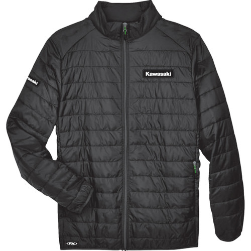 Factory Effex #28-85112 - Kawasaki Puffer Jacket - Black - Medium