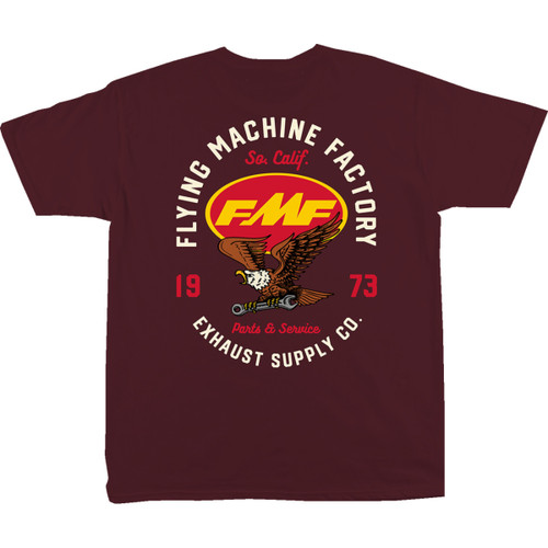 FMF #FA24118902MRNLG - Exhaust Supply T-Shirt - Maroon - Large