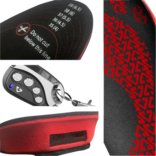 Gerbing Heated Clothing #GER-INS-3V-S-M - 3V Rechargeable Heated Insoles with Remote - Small/Medium