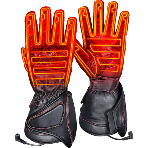 Gerbing Heated Clothing #GER-EXGL-12-B-S - 12 V Extreme Hard Knuckle Heated Gloves - Black - Small