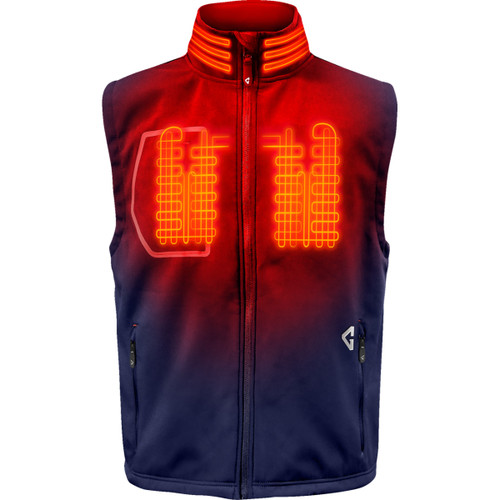 Gerbing Heated Clothing #GER-TVST-7V-M-N-XL - 7V Torrid Softshell Heated Vest 2.0 - Navy - XL