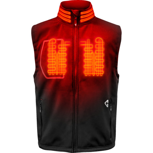 Gerbing Heated Clothing #GER-TVST-7V-M-B-S - 7V Torrid Softshell Heated Vest 2.0 - Black - Small