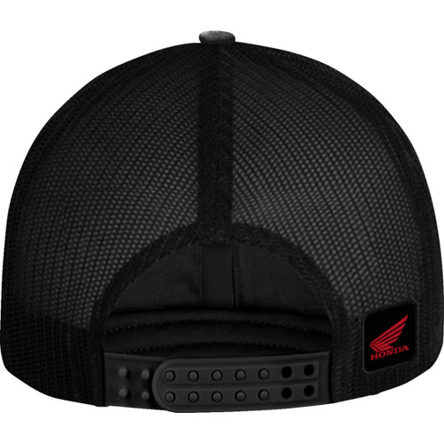 Honda Apparel #NP21A-H3163 - Honda Trucker Hat - Charcoal/Red