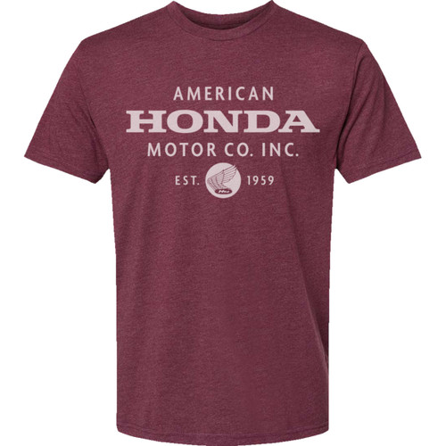 Honda Apparel #NP21S-M3022-M - Honda Motor Company T-Shirt - Maroon - Medium